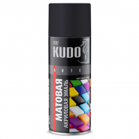 Эмаль аэрозольная Kudo RAL 9005 черный матовый 520 мл
