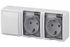 Блок о/у ЭРА 1кл/2роз з/к /IP54/16AX/10AX-250B/белый/