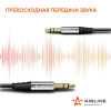 Кабель AUX /3,5мм/ Jack/витой шнур 180см/AIRLINE
