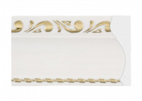 Карниз потолочный трехрядный с багетом Никста Ампир 280 см белый