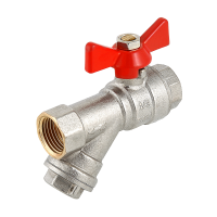 Кран шаровый с фильтром Ду15 VALTEC VT.293 /г/г/бабочка/Италия/