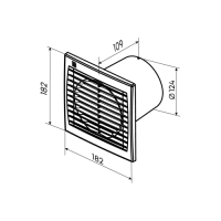 Вентилятор вытяжной 125 Zircon Still V /179м3/час/17Вт/обратный клапан/ Zernberg