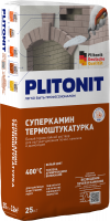 Штукатурка для печей и каминов Plitonit СуперКамин ТермоШтукатурка 25 кг