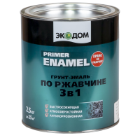 ЭКОДОМ грунт-эмаль по ржавчине зеленый мох RAL 6005 / 2,2кг/