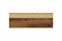 Карниз потолочный трехрядный с багетом Никста Модерн 240 см орех/золото