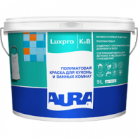 Краска для ванной и кухни моющаяся Aura Luxpro Kitchen & Bathroom база A 2,5 л