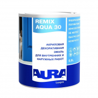 AURA Luxpro Remix Aqua 30 эмаль акриловая п/матовая база TR /0,9л/