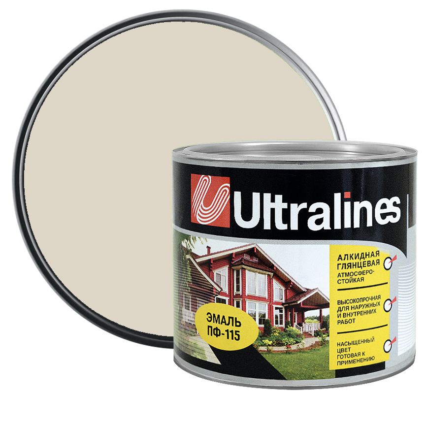 Эмаль алкидная ПФ-115 Ultra Lines кремовая 1,8 кг