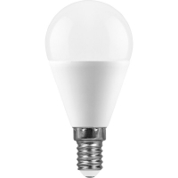 Лампа светодиодная Feron 13 Вт Е14 шар G45 2700К матовая