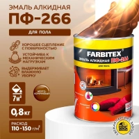 Эмаль ПФ-266 для пола Farbitex желто-коричневая 0,8 кг от интернет-магазина Венас