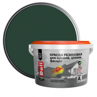 Краска резиновая для кровли, цоколя, фасада Dali зеленая 3 кг от интернет-магазина Венас