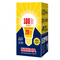 Лампа светодиодная Volpe Norma 20 Вт Е27 груша A65 3000К матовая
