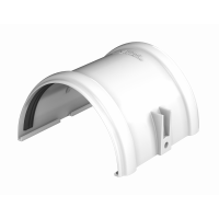 Соединитель желоба ПВХ d125 мм белый от интернет-магазина Венас