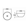 Умывальник COMFORTY 107MB /d358х137мм/накладной/ черный матовый