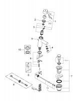 Смеситель д/ум GROHE Concetto 32204 /1руч/г/подв/дон клапан/ Германия