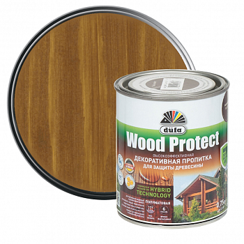 Защитно-декоративная пропитка Dufa Wood Protect тик 0,75 л от интернет-магазина Венас