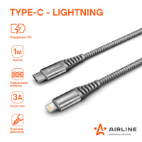 Кабель TYPE-C-Lightning /100см/3A/AIRLINE