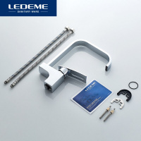 Смеситель д/м LEDEME L4070 /1руч/г/подв/высокий литой излив/