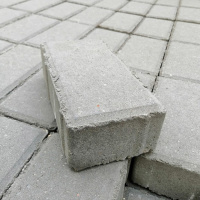 Плитка тротуарная Брусчатка кирпич 10х20х8 см серая от интернет-магазина Венас