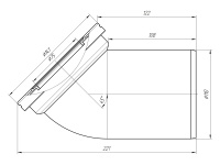 Выпуск д/унитаза /45град/пласт/d110/W4220/ Ани