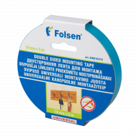 Лента универсальная для монтажа двусторонняя Folsen синяя 19 мм х 5 м от интернет-магазина Венас