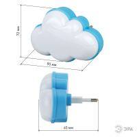 Ночник-вилка ЭРА NN-605-LS-W Облачко /белый/220В/