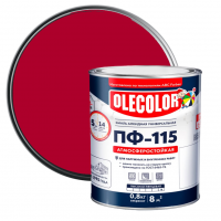 Эмаль алкидная ПФ-115 Olecolor красная 1,8 кг от интернет-магазина Венас