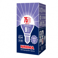 Лампа светодиодная Volpe Norma 9 Вт Е14 шар G45 6500К матовая