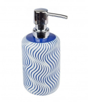 Дозатор для жидкого мыла Аквалиния Виток синий CE1535B-LD керамика