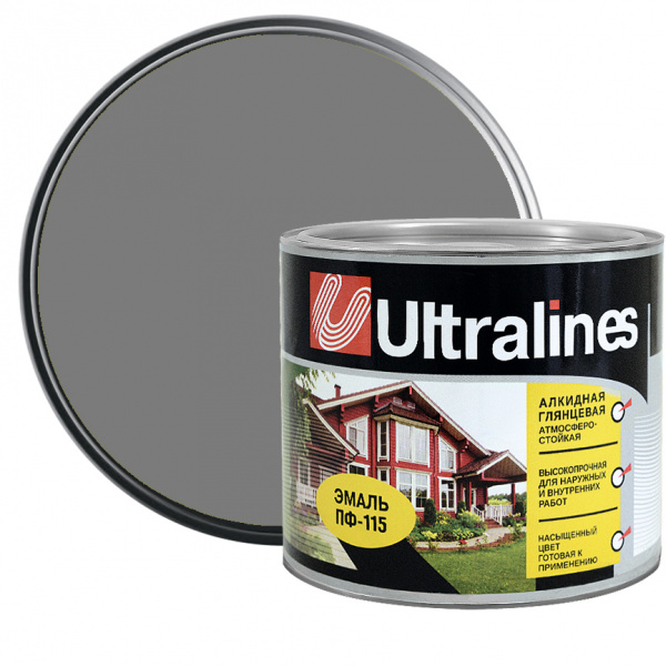 Эмаль алкидная ПФ-115 Ultra Lines серая 5,5 кг