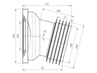 Выпуск д/унитаза /14град/прямой/d120/резинов/W1228/ Ани