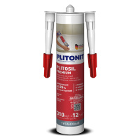 Герметик силиконовый санитарный Plitonit Plitosil Premium титановый 310 мл