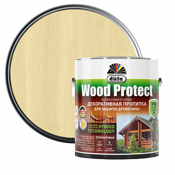 Защитно-декоративная пропитка Dufa Wood Protect бесцветный 2,5 л от интернет-магазина Венас