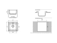 Мойка композит /врез/42х42см/331/перелив/3 1/2'вып/сифон/белый/GRANFEST Practic GF-P420
