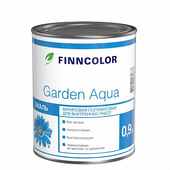 Эмаль акриловая универсальная Finncolor Garden Aqua база А 0,9 л от интернет-магазина Венас