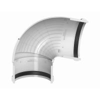 Угол желоба ПВХ регулируемый d125 мм 90/150 градусов белый от интернет-магазина Венас