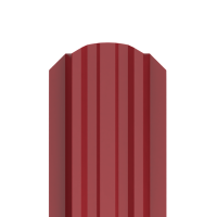 Штакетник односторонний фигурный Lane-O 99 мм 1,8 м RAL 3011 красно-коричневый