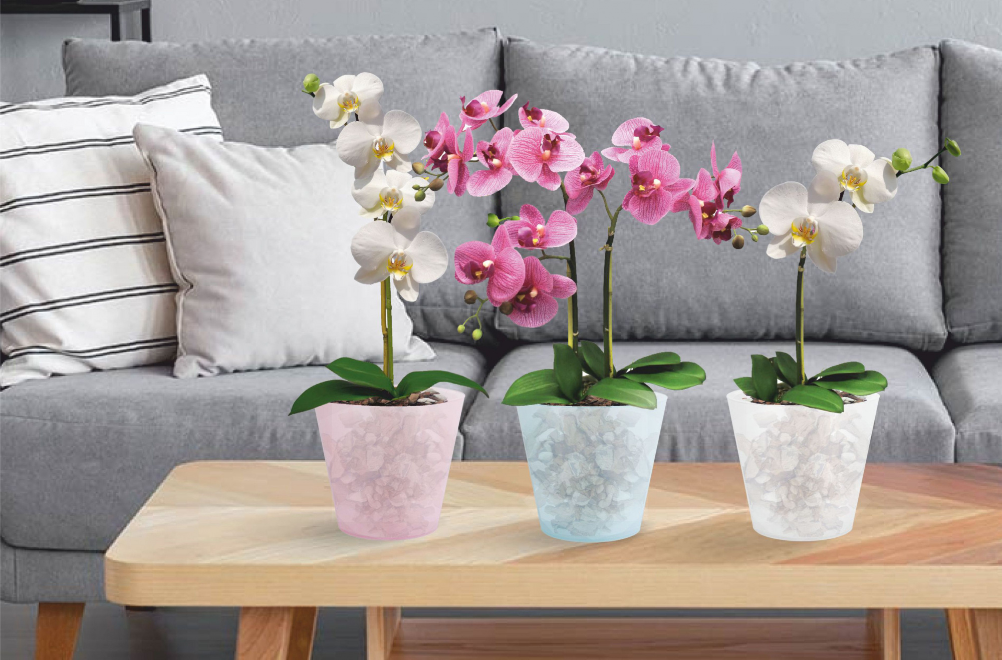 Горшок для цветов InGreen London Orchid белый d160 мм, 1,6 л