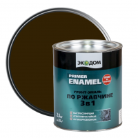 Грунт-эмаль по ржавчине Экодом коричневая 2,2 кг RAL 8017 от интернет-магазина Венас