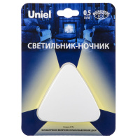Светильник-ночник UNIEL DTL-320 Треугольник /3LED/0,5W/220В/фотосенсор/белый/