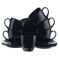 Сервиз чайный /12предм/220мл/стекло/ Luminarc CARINE BLACK