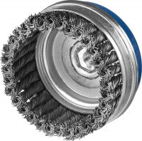 Щетка Чашка /д/УШМ/d100мм/М14/закал сплетен стальная пров 0,8мм/ Зубр