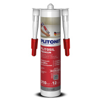 Герметик силиконовый санитарный Plitonit Plitosil Premium серый 310 мл