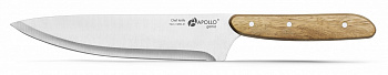 Нож поварской / 19см/сталь/дерев ручка/ Apollo Genio Woodstock