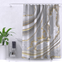 Штора д/ванной ZALEL Marble /153 /180х200/полиэстер/