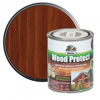 Защитно-декоративная пропитка Dufa Wood Protect махагон 0,75 л от интернет-магазина Венас