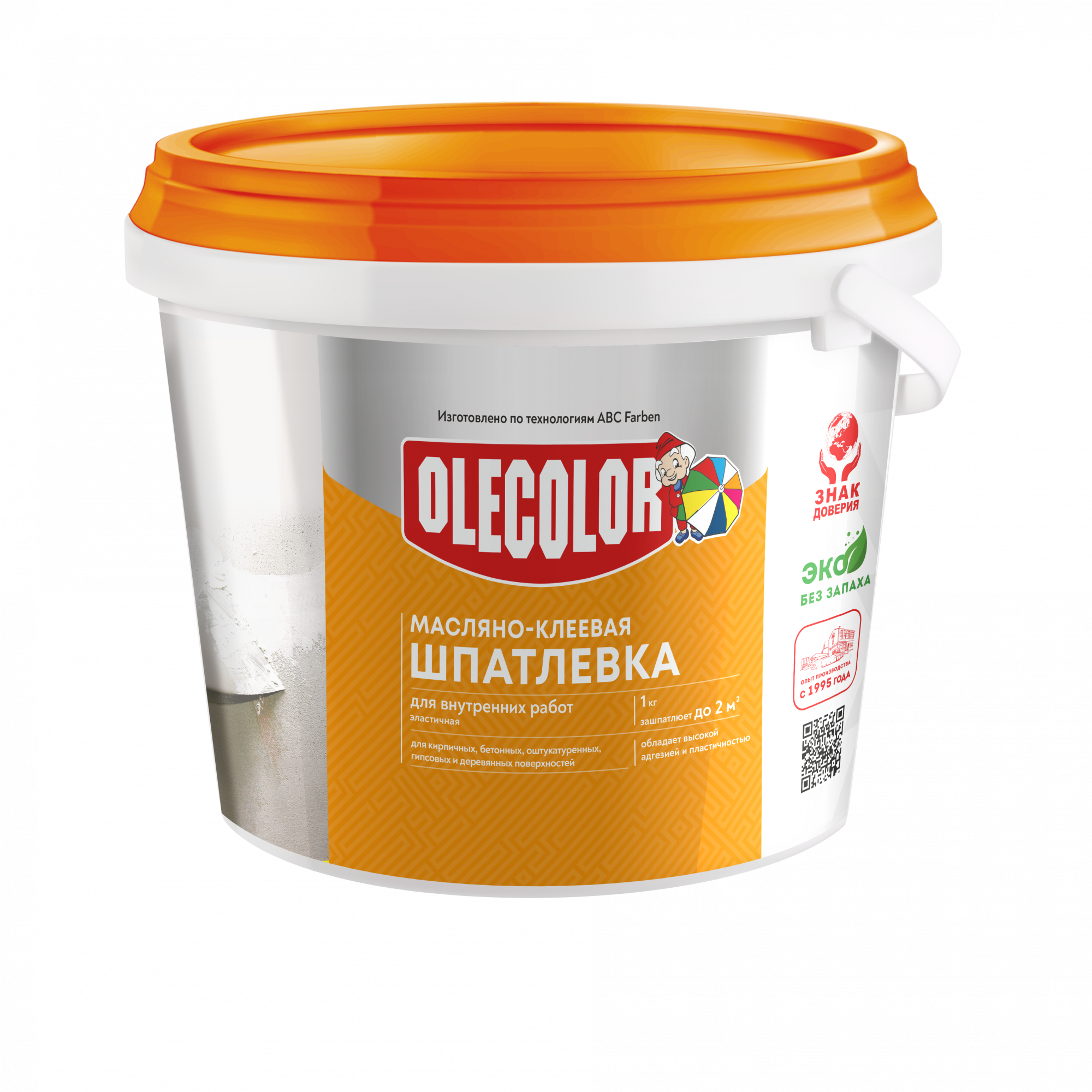 Шпатлевка масляно-клеевая для внутренних работ Olecolor 0,9 кг