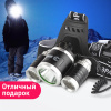 Фонарь налобный светодиодный ЭРА GA-809 аккумуляторный 3 режима, трехламповый