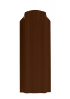 Штакетник LANE-O / 99х1500мм/фигурн/ RAL8017 Шоколадно-коричневый/металл/