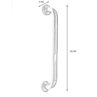 Поручень д/ванны /400мм/хром/CS-301/